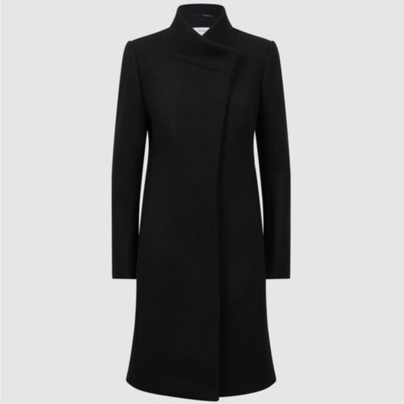 Reiss like-new black coat size 4